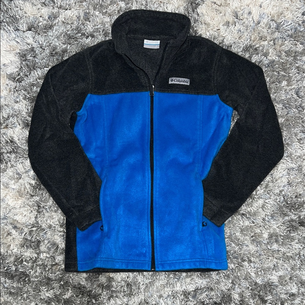 Kids Columbia Two-Tone Grey and Blue Fleece Jacket